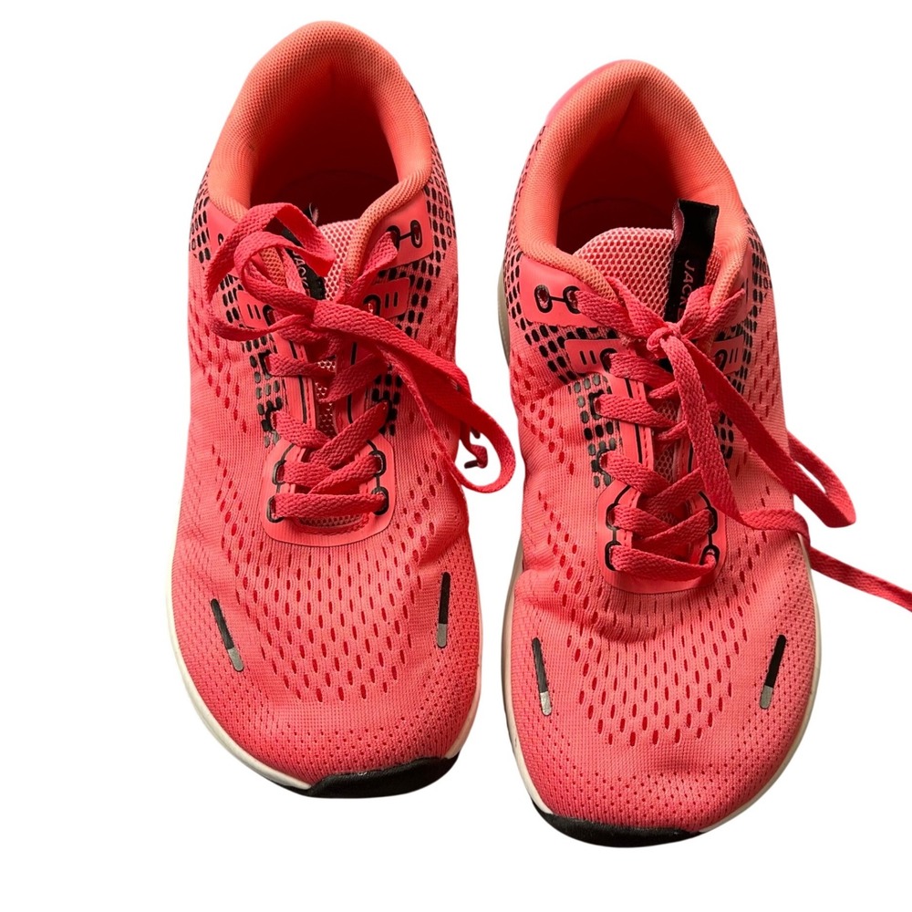 Jackshibo Womens Coral Pink Mesh Running Shoes Lightweight Sneakers Size 10